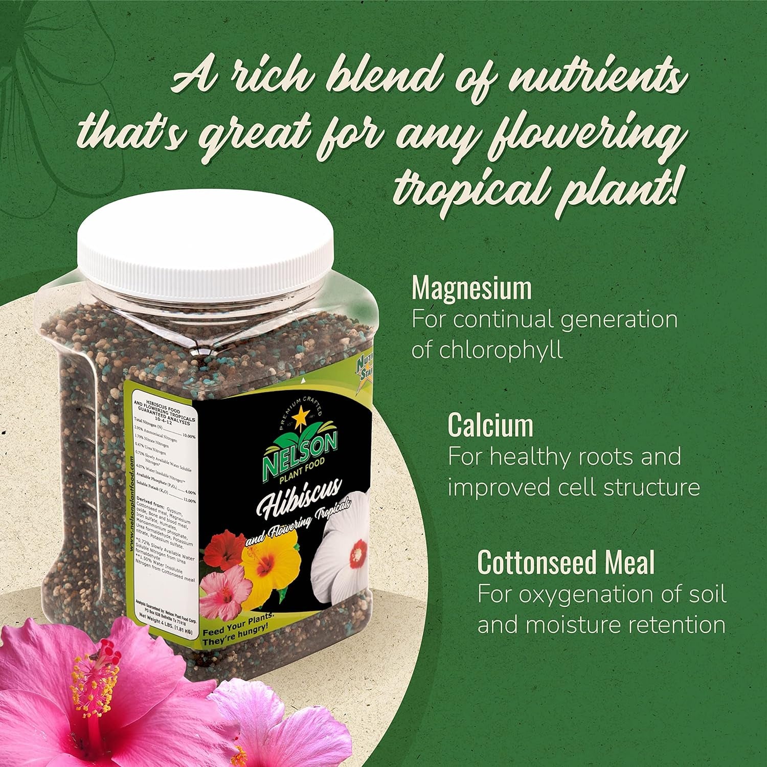 Tropical Hibiscus Fertilizer for All Flowering Tropical Plants